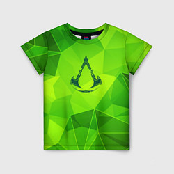 Детская футболка Assassins Creed green poly