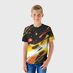 Футболка детская Текстура краска, цвет: 3D-принт — фото 2
