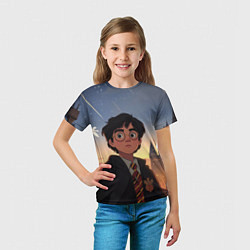 Футболка детская Загадочный Гарри Поттер, цвет: 3D-принт — фото 2
