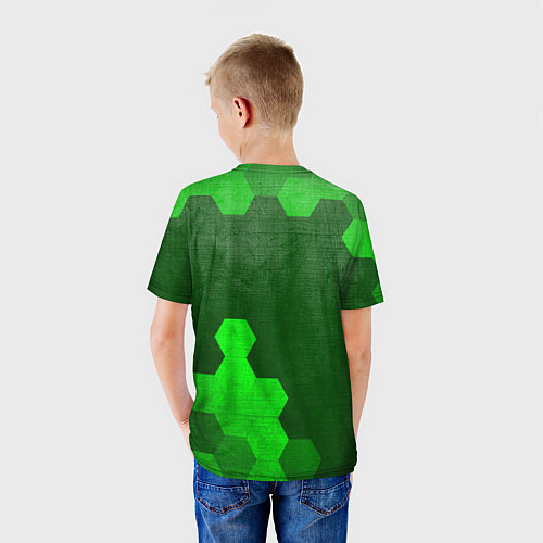 Детская футболка Changan - green gradient вертикально / 3D-принт – фото 4