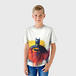 Футболка детская Бэтмен в краске, цвет: 3D-принт — фото 2