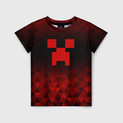 Детская футболка Minecraft red poly