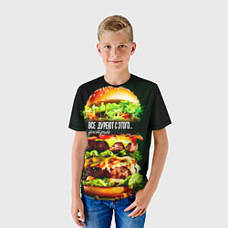 Футболка детская Все дуреют с этого фастфуда, цвет: 3D-принт — фото 2