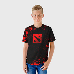 Футболка детская Красные брызги - Dota 2, цвет: 3D-принт — фото 2