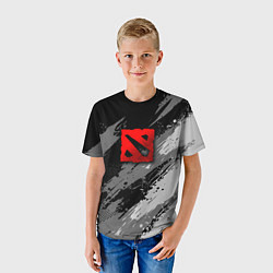 Футболка детская Dota 2 - монохромный серый, цвет: 3D-принт — фото 2
