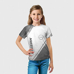 Футболка детская Nissan - white gradient вертикально, цвет: 3D-принт — фото 2