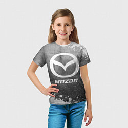 Футболка детская Mazda - grey gradient, цвет: 3D-принт — фото 2
