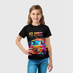 Футболка детская Все дуреют с этих дальнобойщиков, цвет: 3D-принт — фото 2