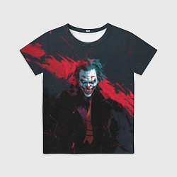 Футболка детская Джокер и красная полоса краски, цвет: 3D-принт