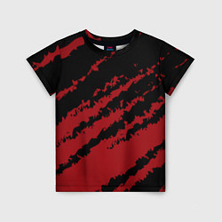 Детская футболка The color is red and black