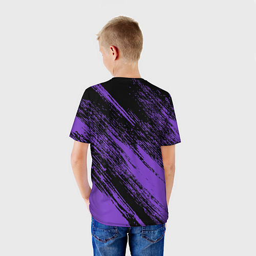 Детская футболка The color is purple and black / 3D-принт – фото 4