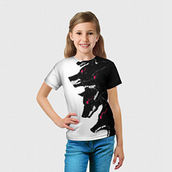 Футболка детская Волки, цвет: 3D-принт — фото 2
