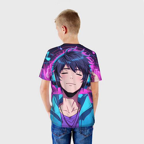 Детская футболка Любитель музыки / 3D-принт – фото 4