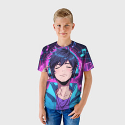 Футболка детская Любитель музыки, цвет: 3D-принт — фото 2