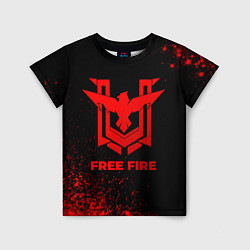 Детская футболка Free Fire - red gradient