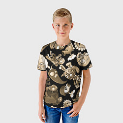 Футболка детская Растения против зомби в бежевом цвете, цвет: 3D-принт — фото 2