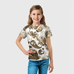 Футболка детская Растения против зомби в бежевых тонах, цвет: 3D-принт — фото 2