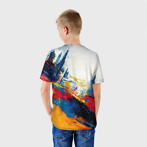 Детская футболка Человек - паук и пролитая краска / 3D-принт – фото 4