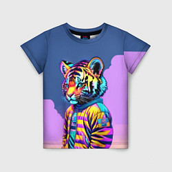 Детская футболка Cool tiger cub - pop art