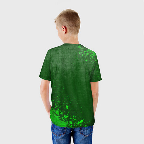 Детская футболка Zotye - green gradient вертикально / 3D-принт – фото 4