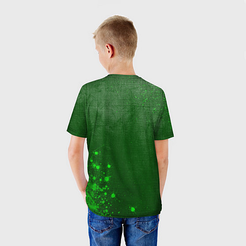 Детская футболка Lazio - green gradient вертикально / 3D-принт – фото 4