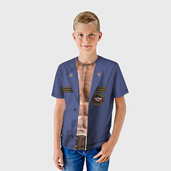 Футболка детская Форма пожарного спасателя МЧС, цвет: 3D-принт — фото 2