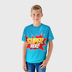 Футболка детская Superhero comic style, цвет: 3D-принт — фото 2
