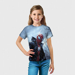 Футболка детская Человек-паук в куртке, цвет: 3D-принт — фото 2