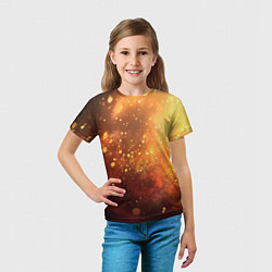 Футболка детская Золотая блестящая текстура, цвет: 3D-принт — фото 2