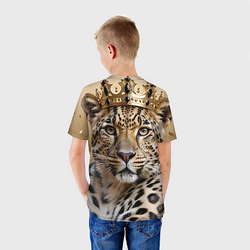 Детская футболка Королевский леопард / 3D-принт – фото 4