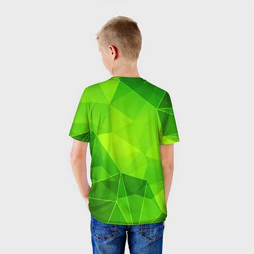 Детская футболка Stray green poly / 3D-принт – фото 4