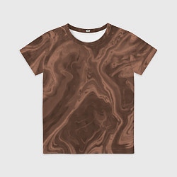 Детская футболка Коричневый абстракция в точку