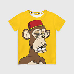 Футболка детская NFT ape monkey, цвет: 3D-принт