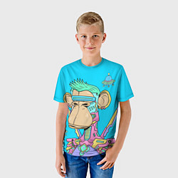 Футболка детская NFT cyber ape UFO, цвет: 3D-принт — фото 2