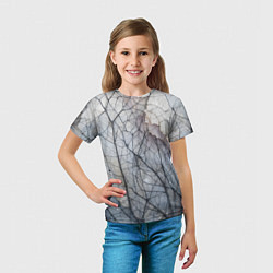 Футболка детская Прожилки листьев, цвет: 3D-принт — фото 2