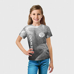 Футболка детская Daewoo - grey gradient вертикально, цвет: 3D-принт — фото 2