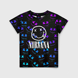 Детская футболка Nirvana x marshmello neon