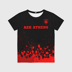 Детская футболка AEK Athens - red gradient посередине