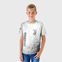 Футболка детская Juventus - white gradient вертикально, цвет: 3D-принт — фото 2