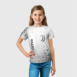 Футболка детская Juventus - white gradient вертикально, цвет: 3D-принт — фото 2