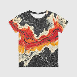 Детская футболка Красно-черная потертая текстура