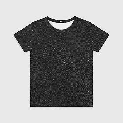 Детская футболка Чёрный текстурный с узором