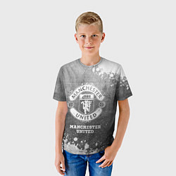 Футболка детская Manchester United - grey gradient, цвет: 3D-принт — фото 2