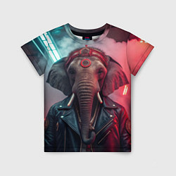Футболка детская Cyberpunk elephant, цвет: 3D-принт