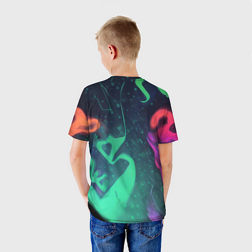 Детская футболка Бэтмен красочное небо / 3D-принт – фото 4