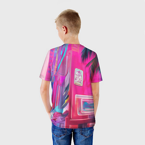 Детская футболка Бэтмен в розовом стиле / 3D-принт – фото 4