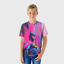 Футболка детская Бэтмен в розовом стиле, цвет: 3D-принт — фото 2