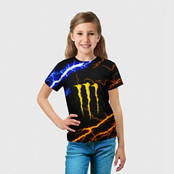 Футболка детская Monster energy storm, цвет: 3D-принт — фото 2