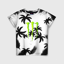 Детская футболка Monster energy пальмы