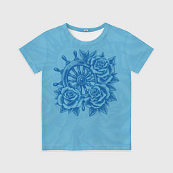 Детская футболка Штурвал и три розы